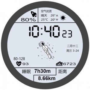 华为太空人表盘GT2HTML源码